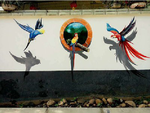 潢川视觉错位-3D墙绘设计