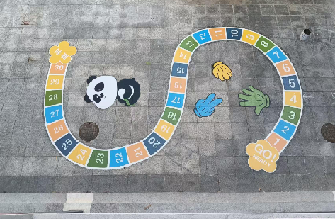 潢川地面游戏彩绘