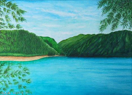 潢川在墙绘中，如何绘画绿水青山？