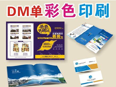 潢川单页印刷，色彩搭配简单。